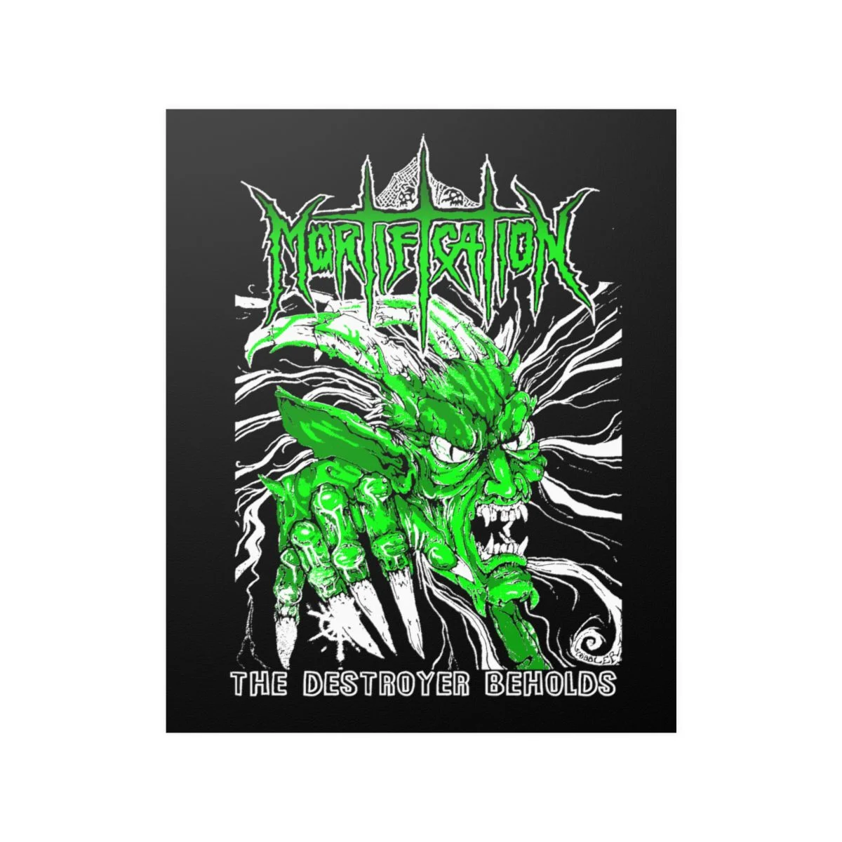 Mortification The Destroyer Beholds (Green) Posters