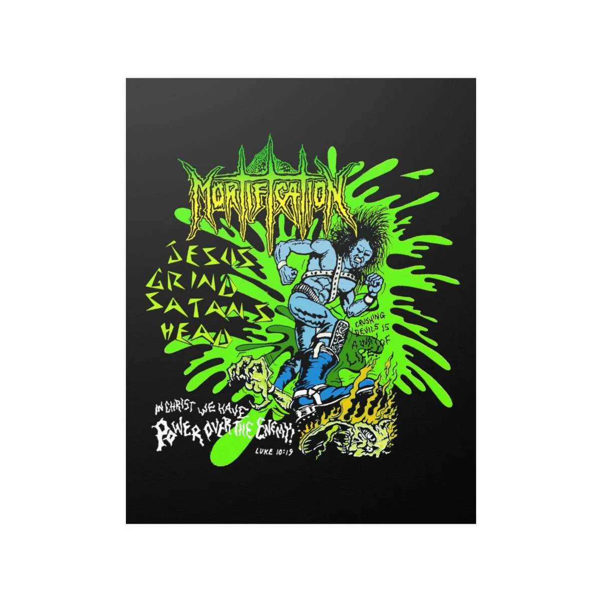 Mortification - Jesus Grind Satan's Head Posters