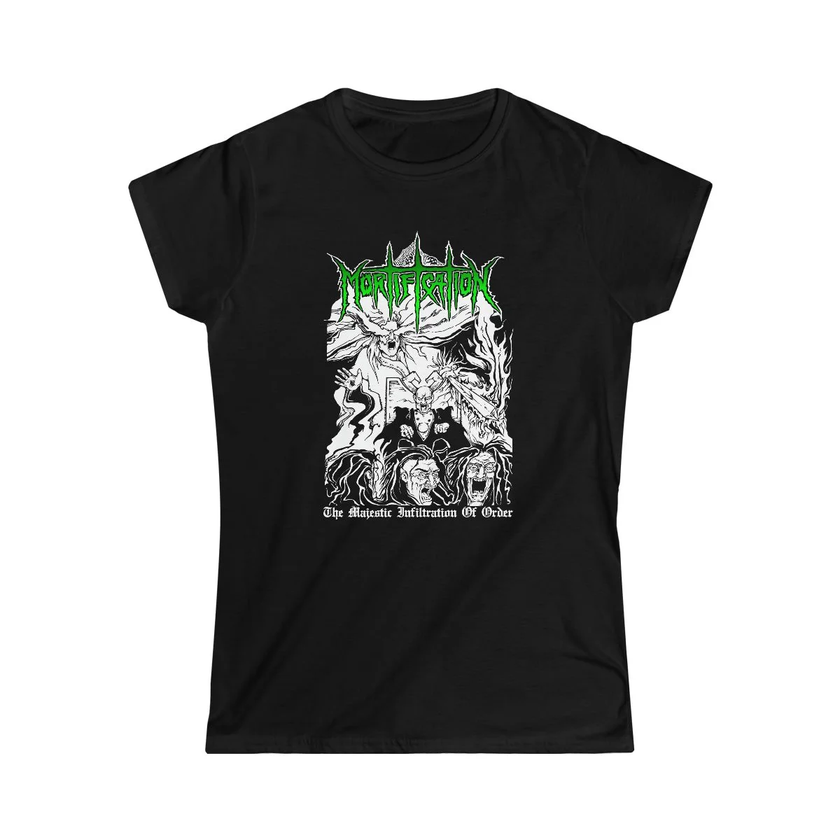 Mortification - The Majestic Infiltration of Order Women's Short Sleeve Tshirt
