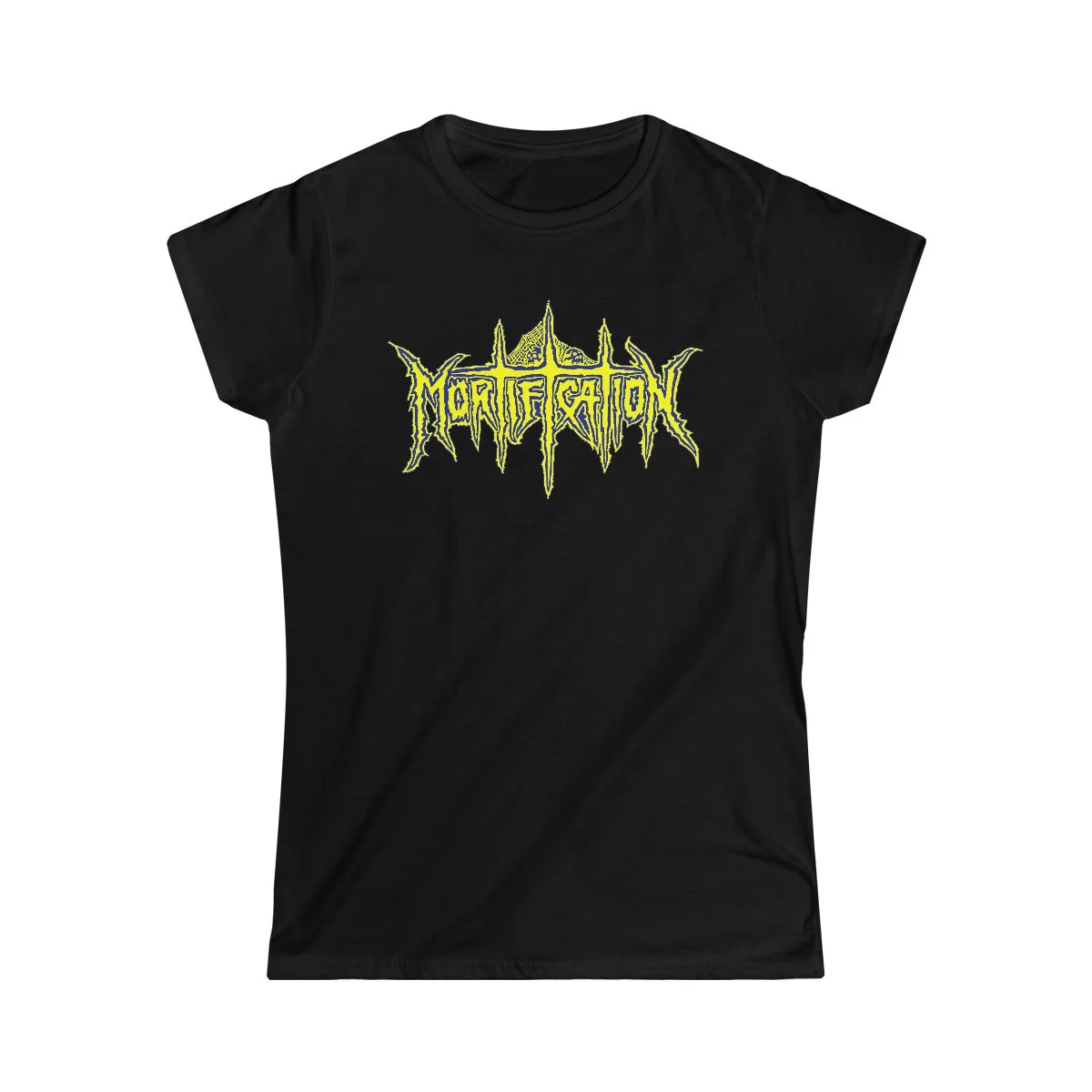 Mortification Logo and Star Women's Short Sleeve Tshirt