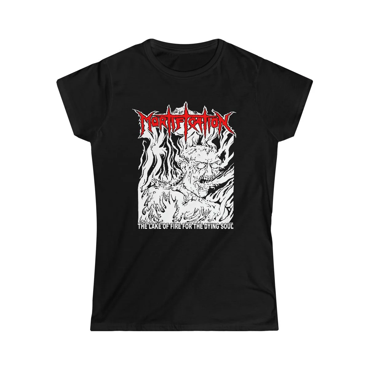 Mortification - The Lake of Fire Women's Short Sleeve Tshirt