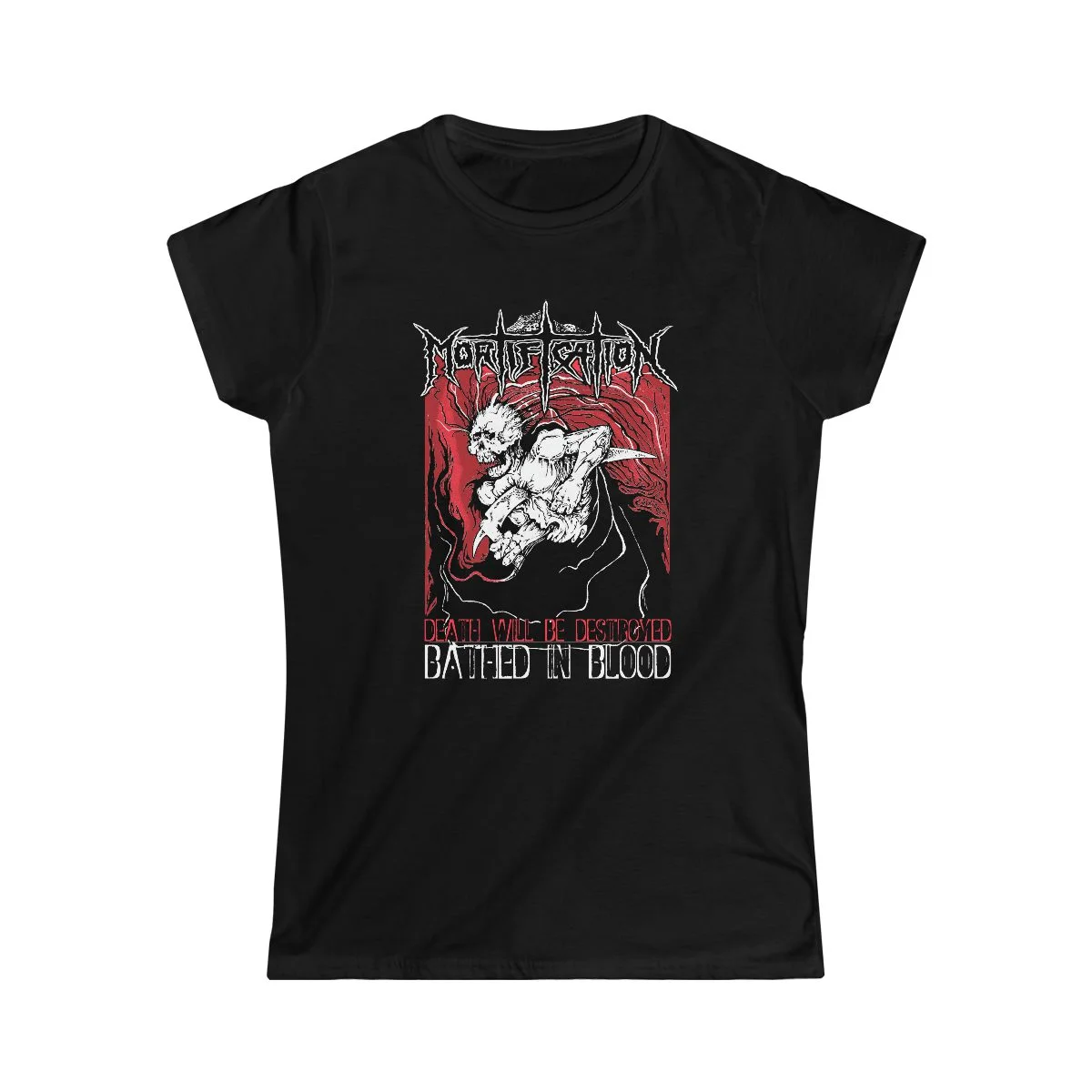 Mortification - Bathed In Blood Women's Short Sleeve Tshirt