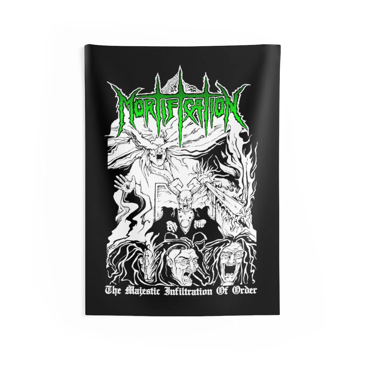 Mortification - The Majestic Infiltration of Order Indoor Wall Tapestries