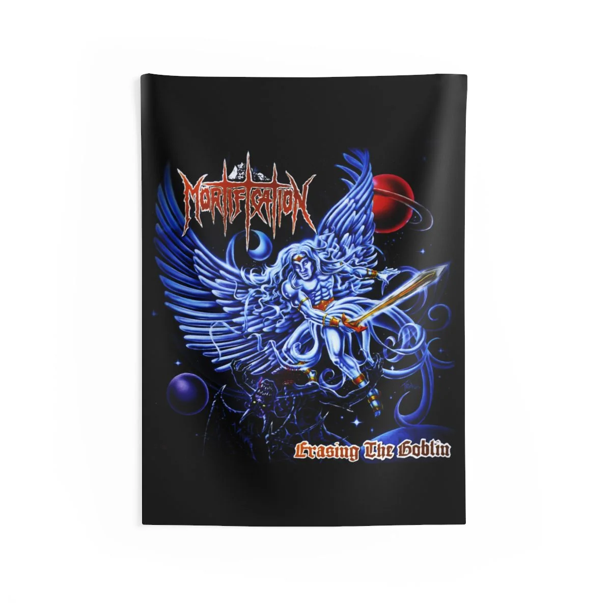 Mortification - Erasing The Goblin Heavens Version Indoor Wall Tapestries