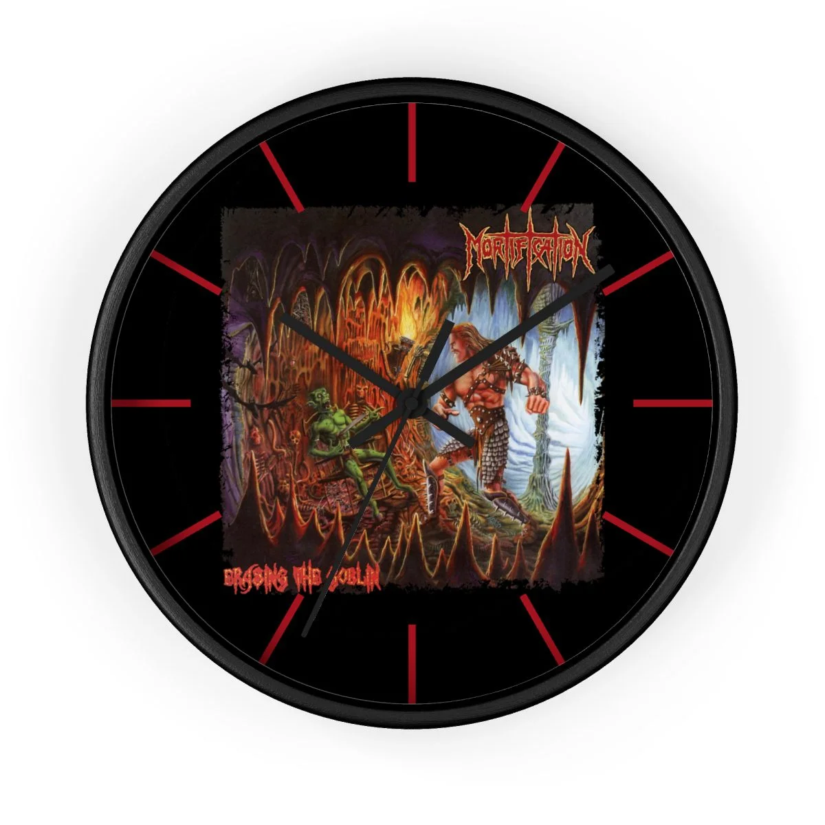 Mortification - Erasing the Goblin Cavern Edition Wall clock