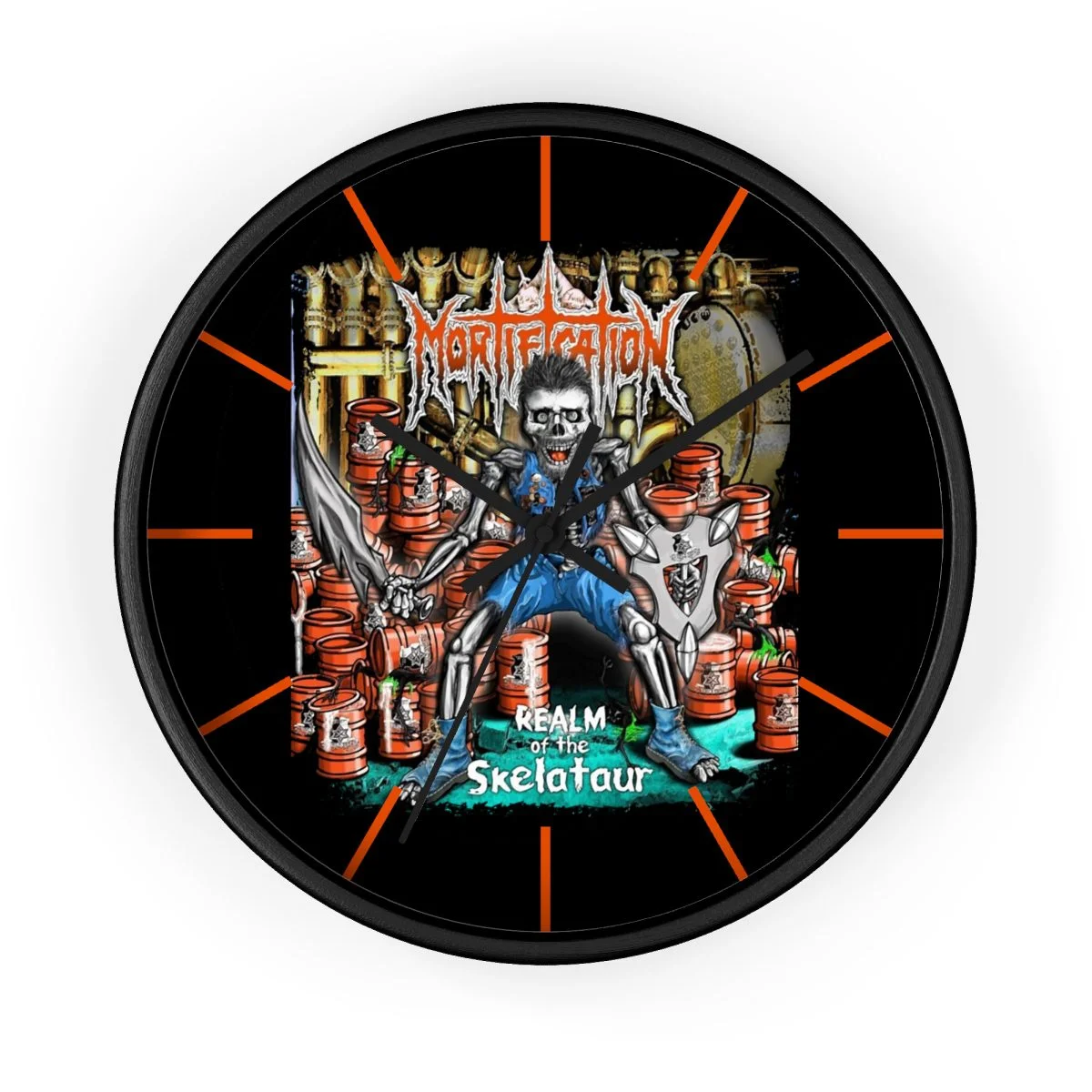 Mortification - Realm of the Skelataur Wall clock