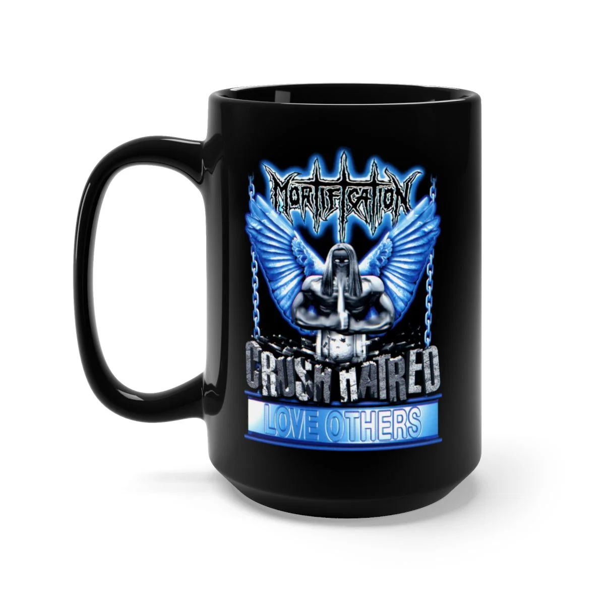Mortification - Crush Hatred 15oz Black Mug