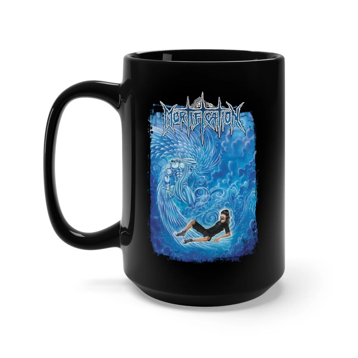 Mortification Triumph of Mercy Black Mug 15oz