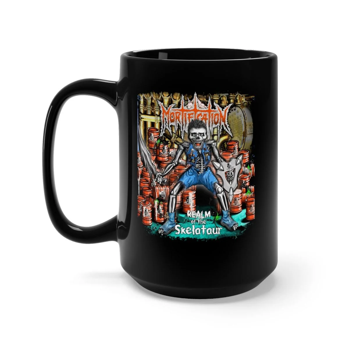 Mortification - Realm of the Skelataur Black Mug 15oz