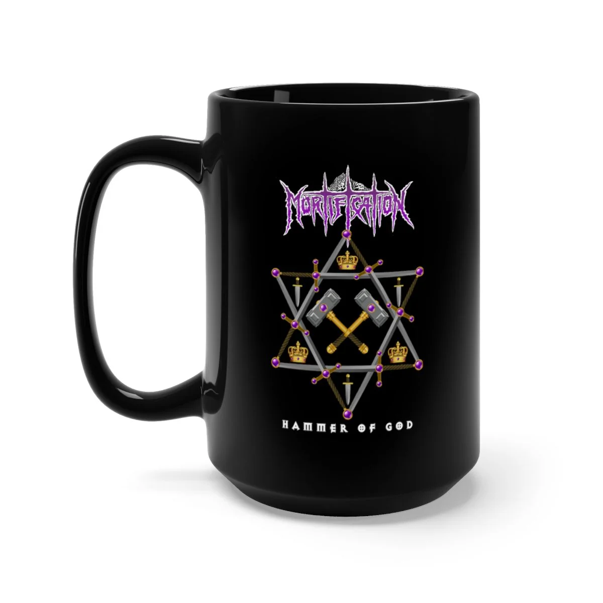 Mortification - Hammer of God 15oz Black Mug