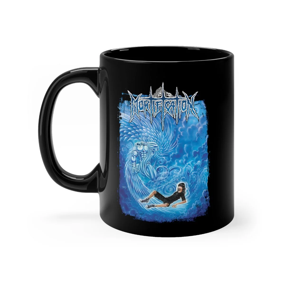 Mortification Triumph of Mercy Black mug 11oz