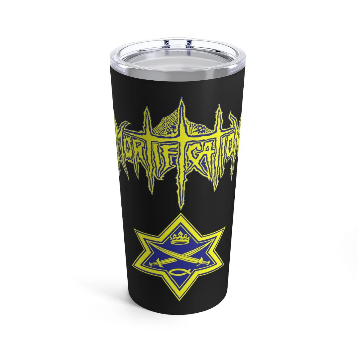 Mortification Logo and Star 20oz Stainless Steel Tumbler