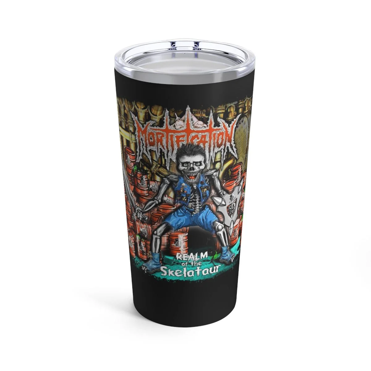 Mortification - Realm of the Skelataur 20oz Stainless Steel Tumbler