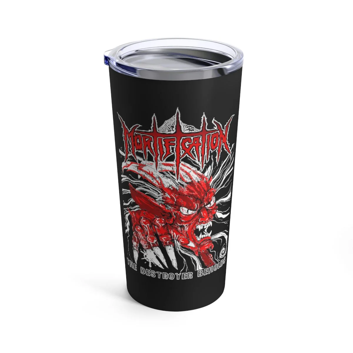 Mortification The Destroyer Beholds (Red) 20oz Stainless Steel Tumbler