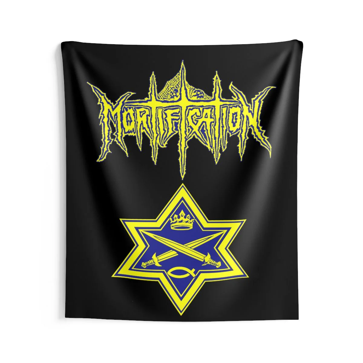 Mortification Logo and Star Indoor Wall Tapestries
