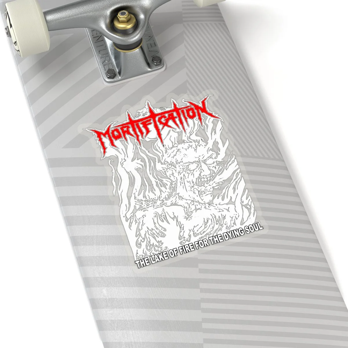 Mortification - The Lake of Fire Die Cut Stickers