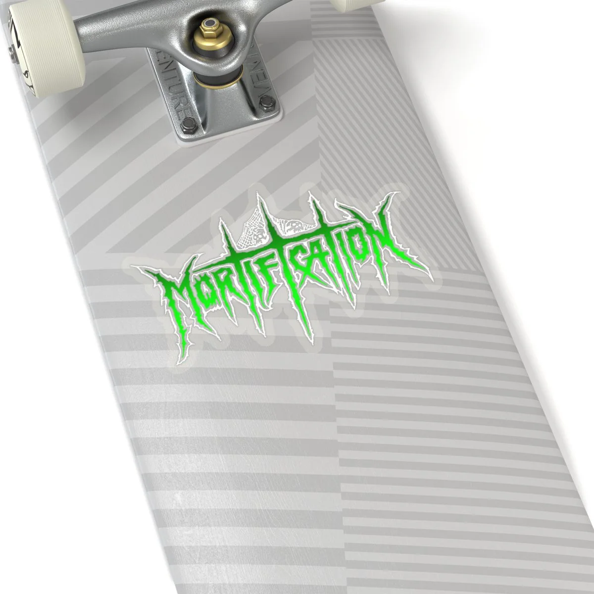 Mortification Green Logo Die Cut Stickers