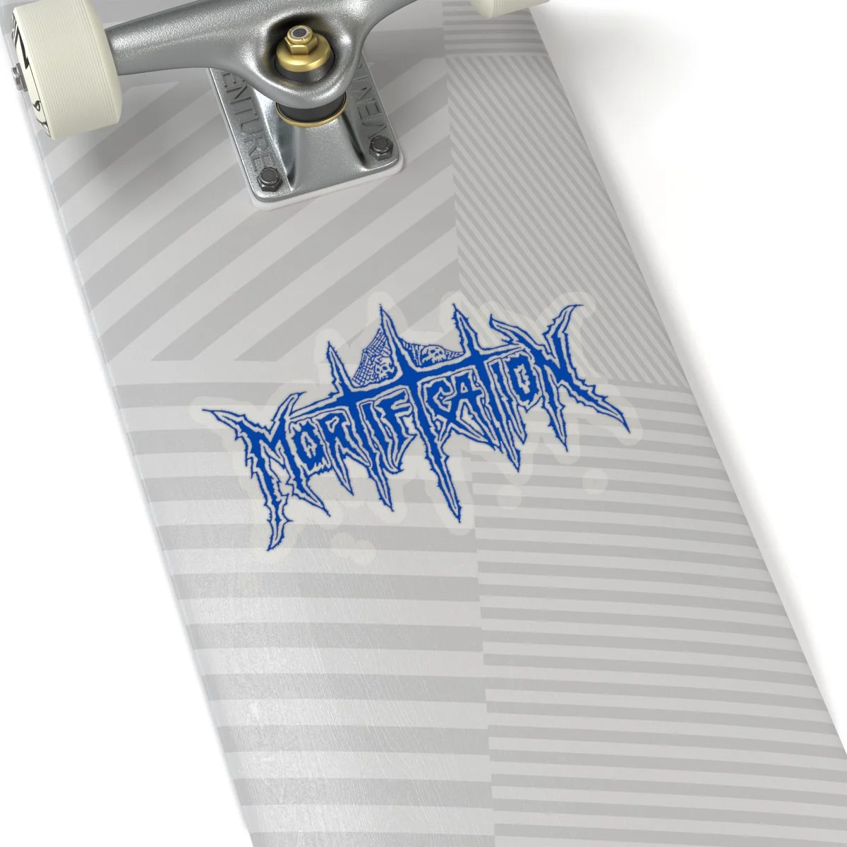 Mortification Blue Logo Die Cut Stickers