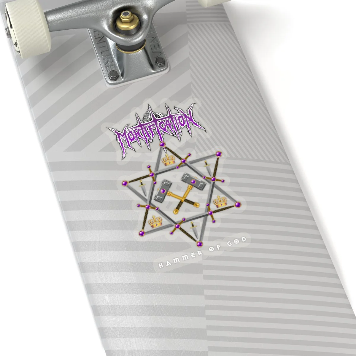 Mortification - Hammer of God Die Cut Stickers