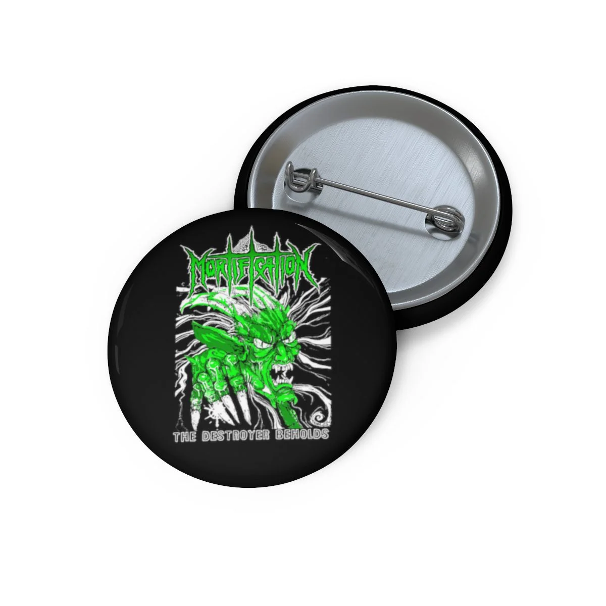 Mortification The Destroyer Beholds (Green) Pin Buttons