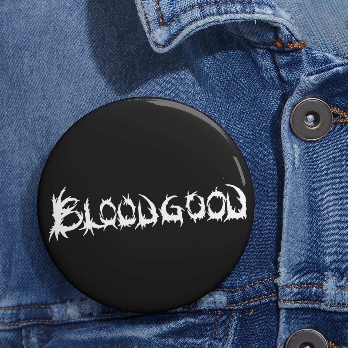 Bloodgood White Logo Pin Buttons
