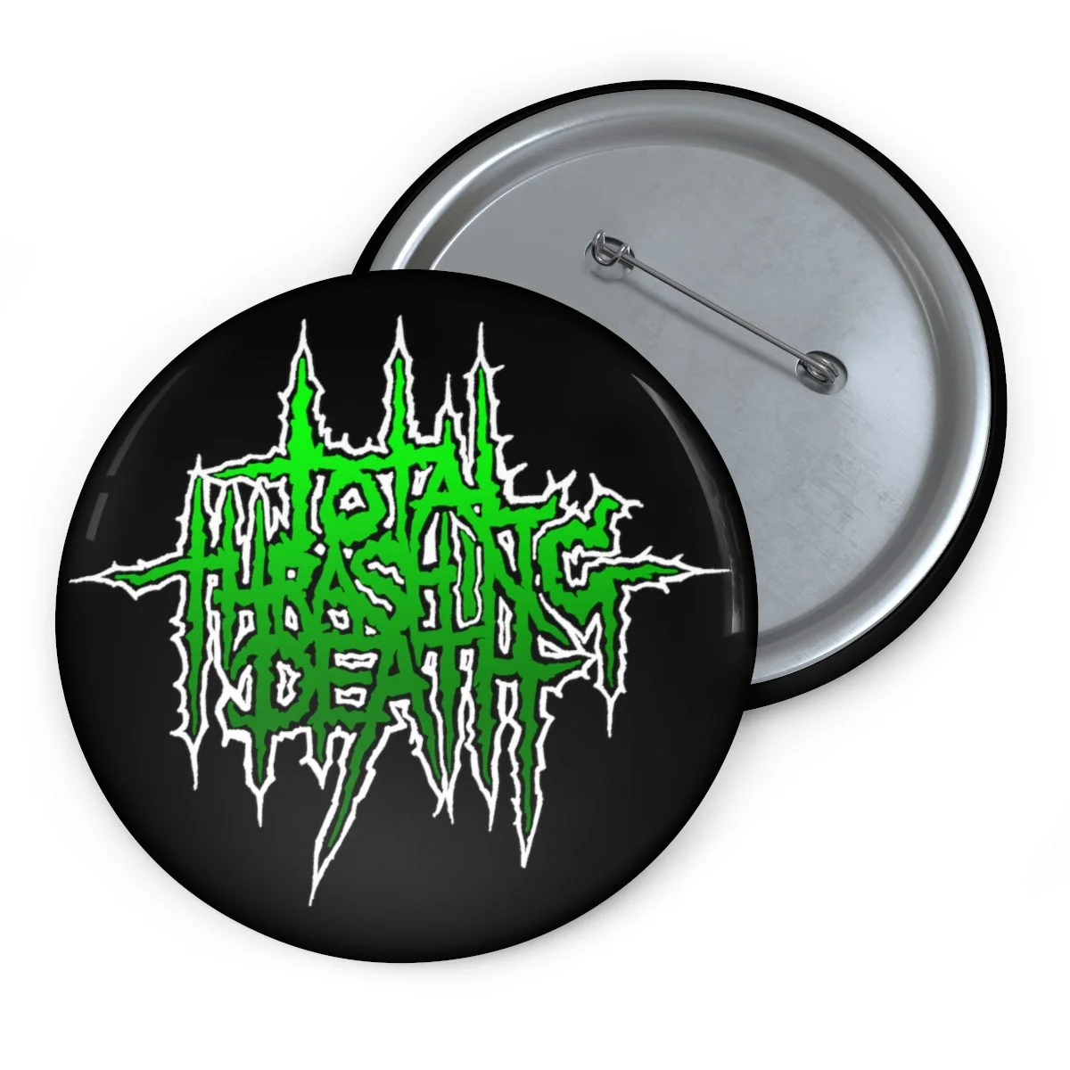 Mortification Total Thrashing Death (Green) Pin Buttons