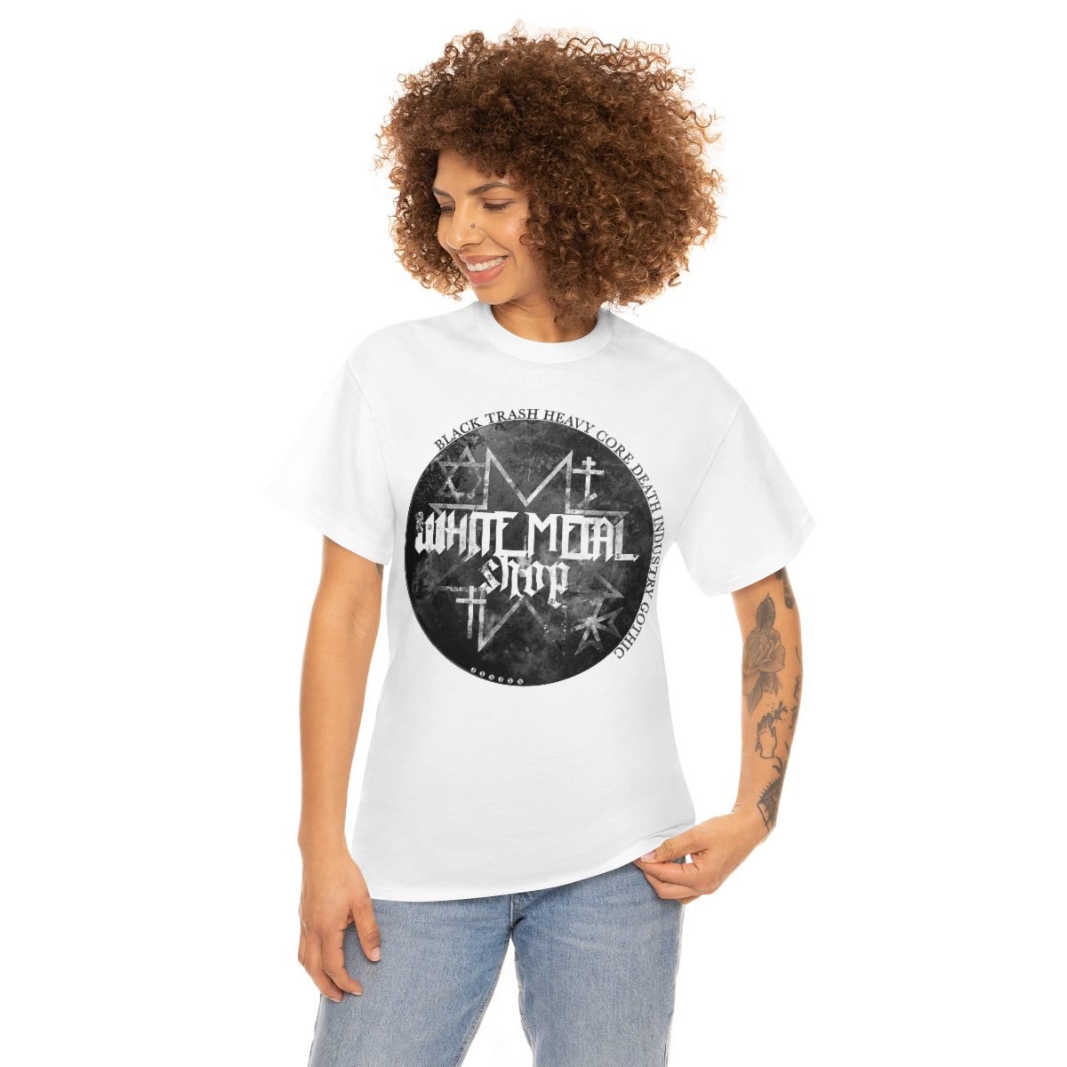 White Metal Shop (Grey Logo) Short Sleeve T-shirt (5000)