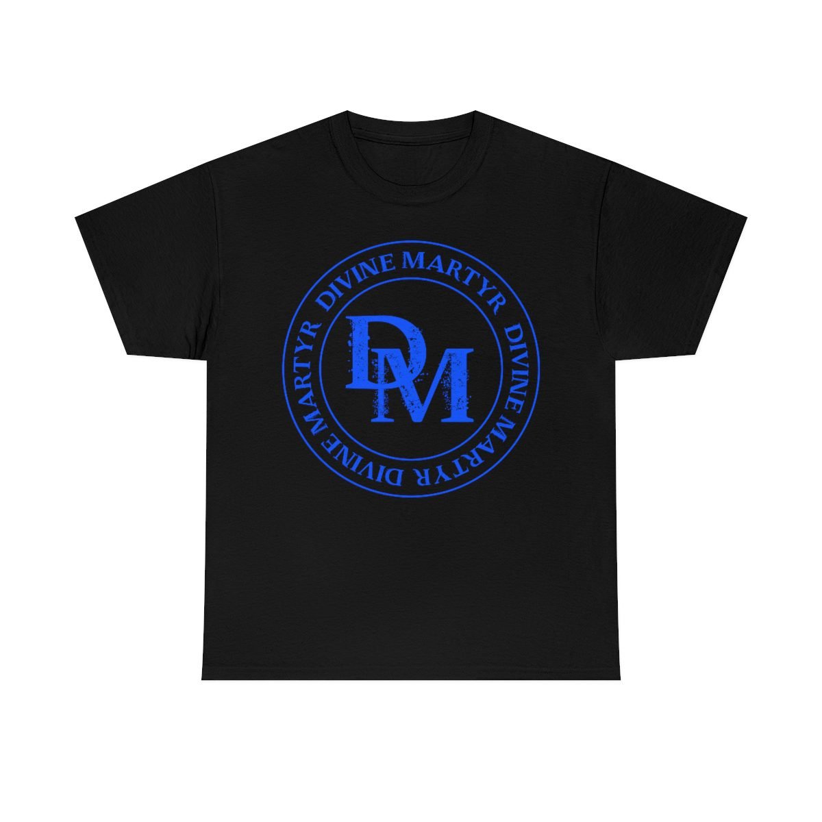 Divine Martyr Blue Circle Logo Short Sleeve Tshirt (5000)