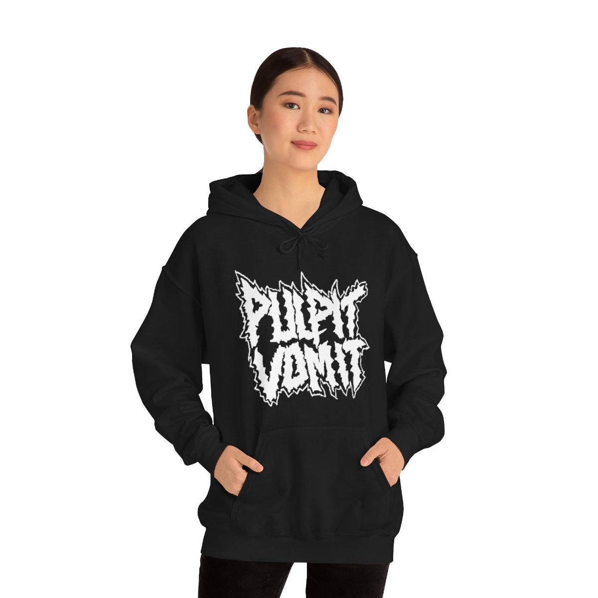 Pulpit Vomit Logo (The Charon Collective) Pullover Hooded Sweatshirt 185MD