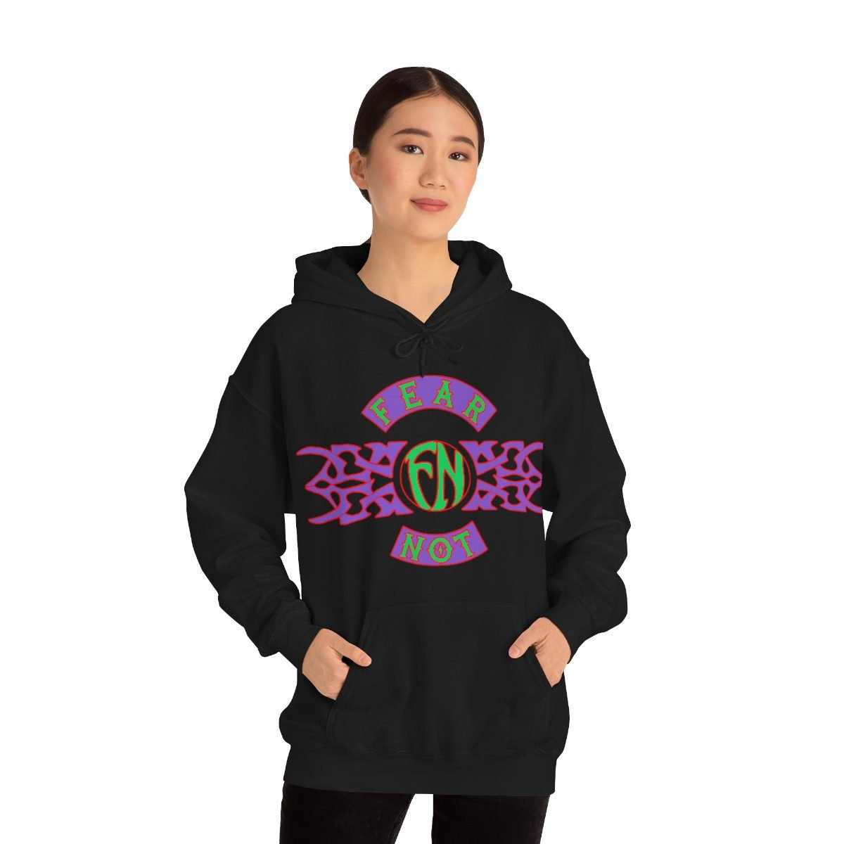 Fear Not Old School Tribal Logo Pullover Hooded Sweatshirt 185MD
