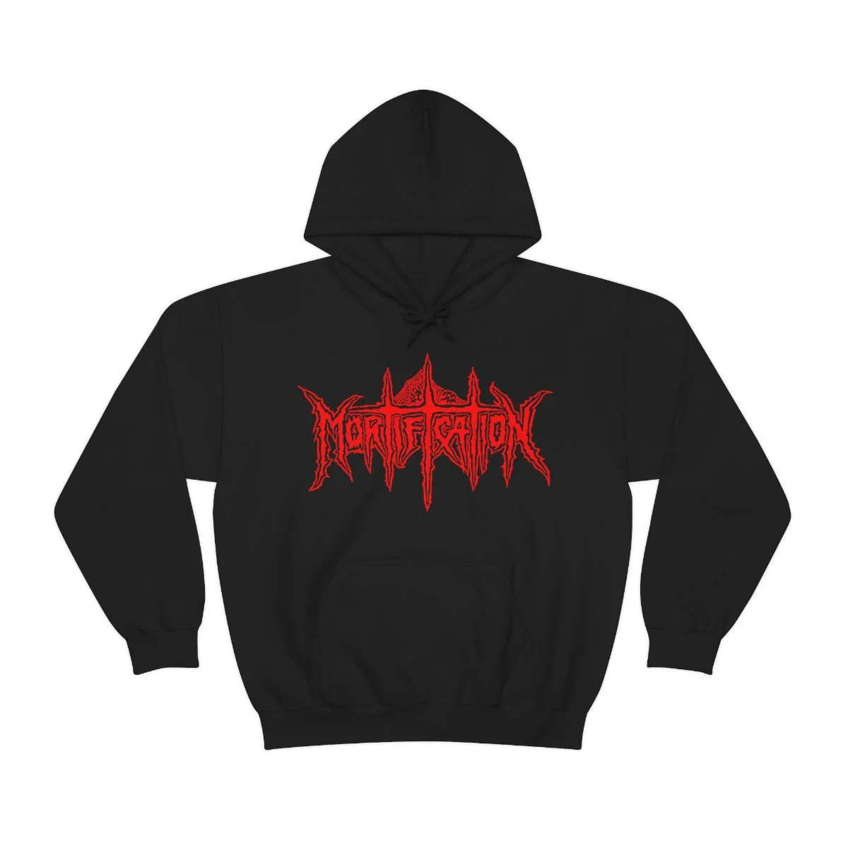 Mortification Red Logo Pullover Hooded Sweatshirt