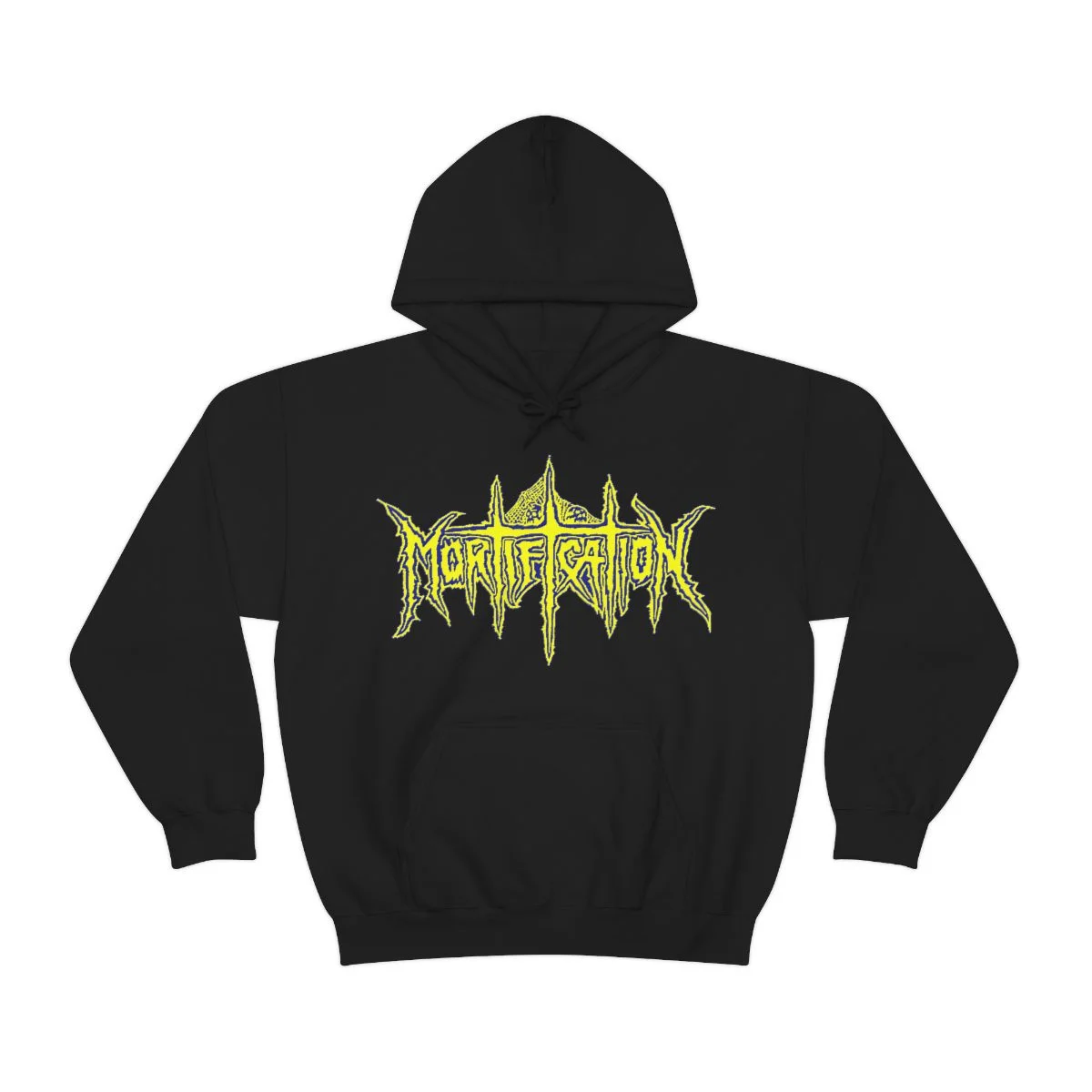 Mortification Yellow and Blue Logo Pullover Hooded Sweatshirt 18500