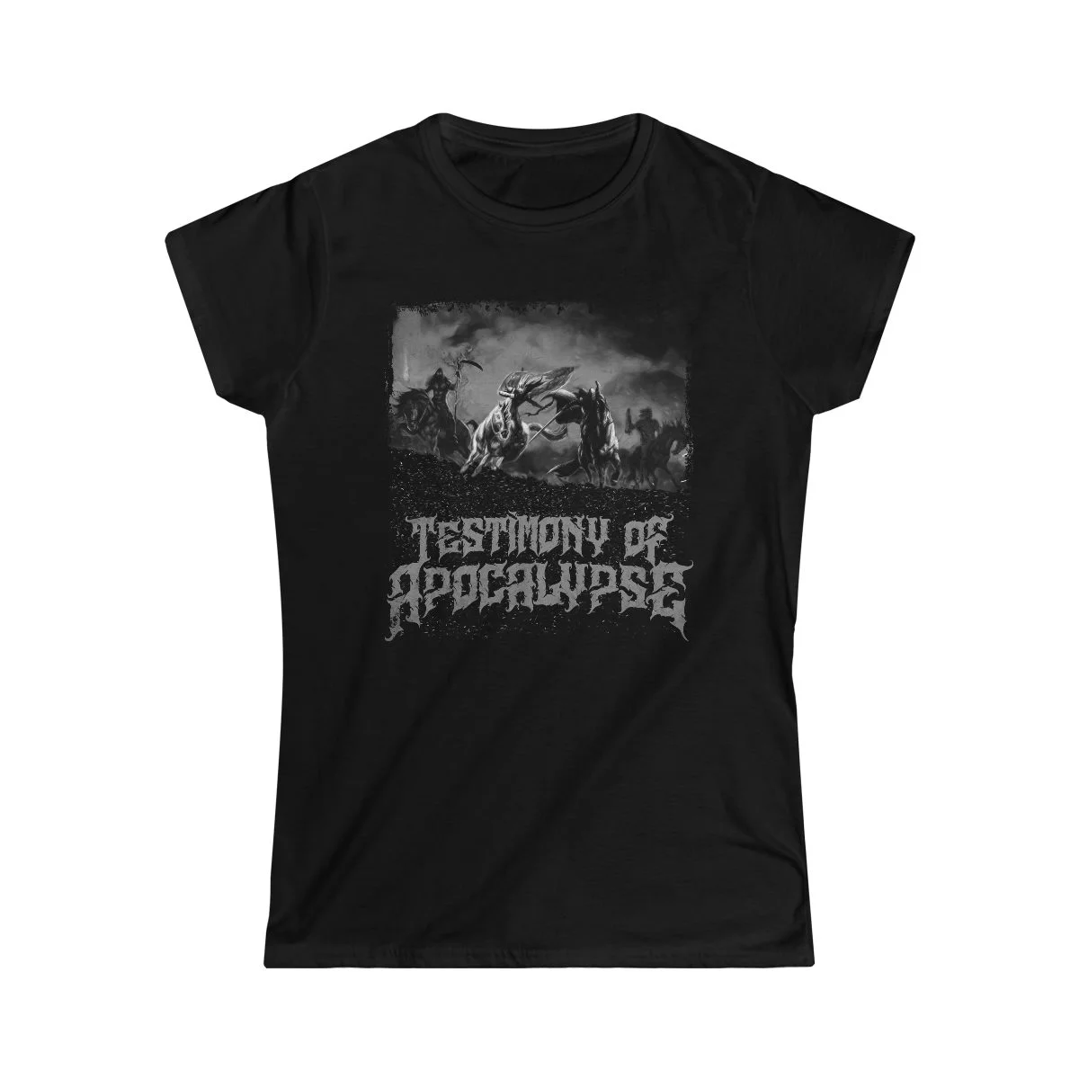 Testimony Of Apocalypse Black and White Women's Short Sleeve Tshirt