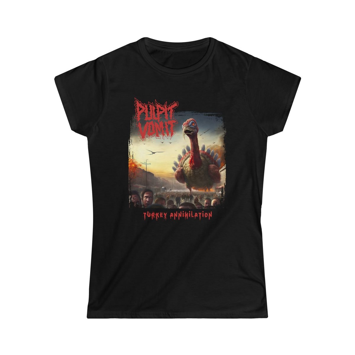 Pulpit Vomit – Turkey Annihilation (The Charon Collective) Women’s Short Sleeve Tshirt 64000L