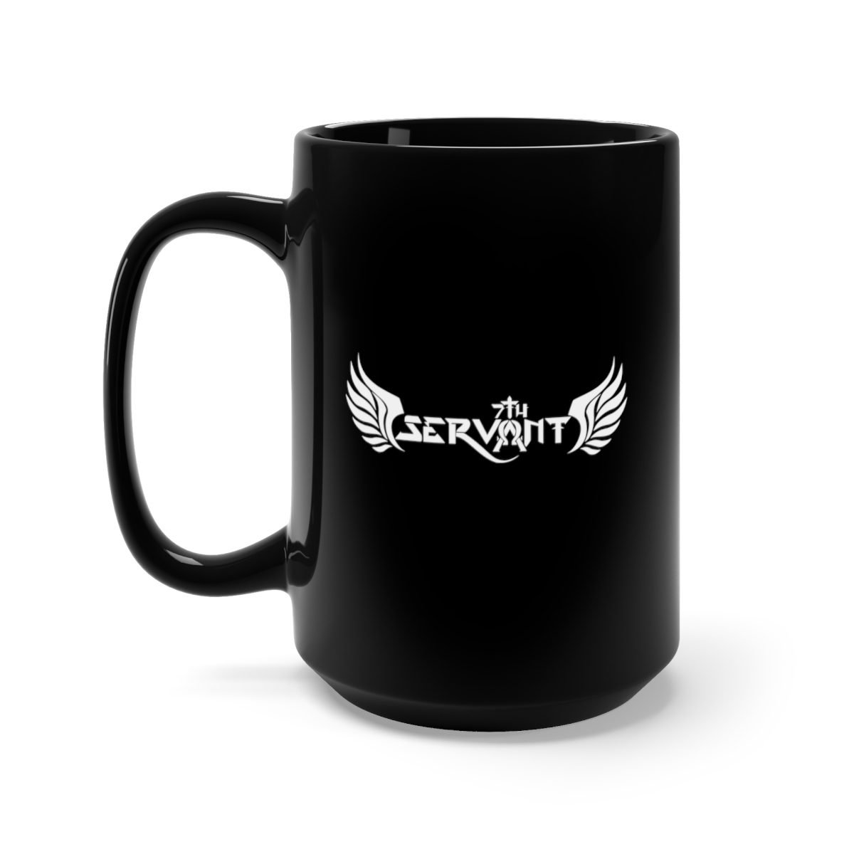 Seventh Servant Winged Logo 15oz Black Mug
