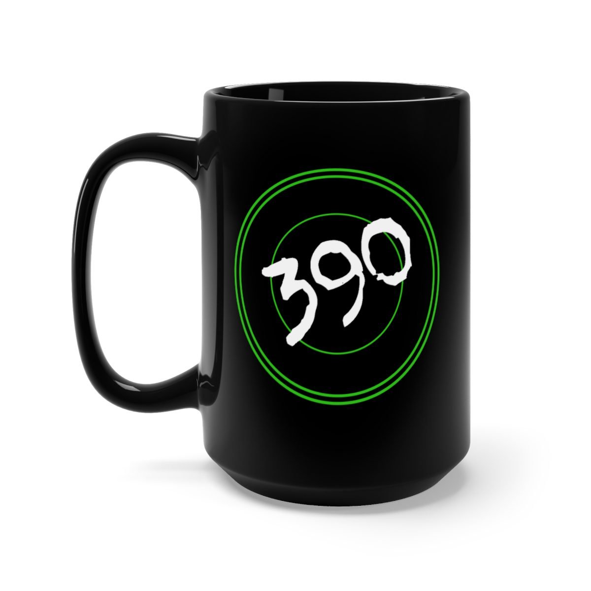 390 Punk Indignation logo 15oz Black Mug