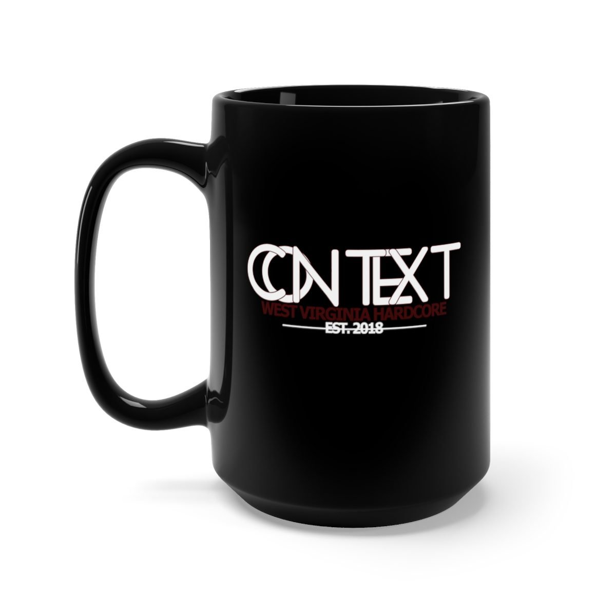 Context – West Virginia Hardcore 15oz Black Mug