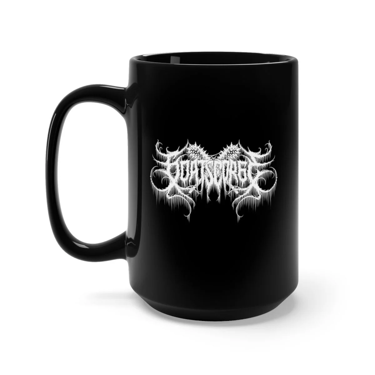 Goatscorge New Logo 2022 White 15oz Black Mug