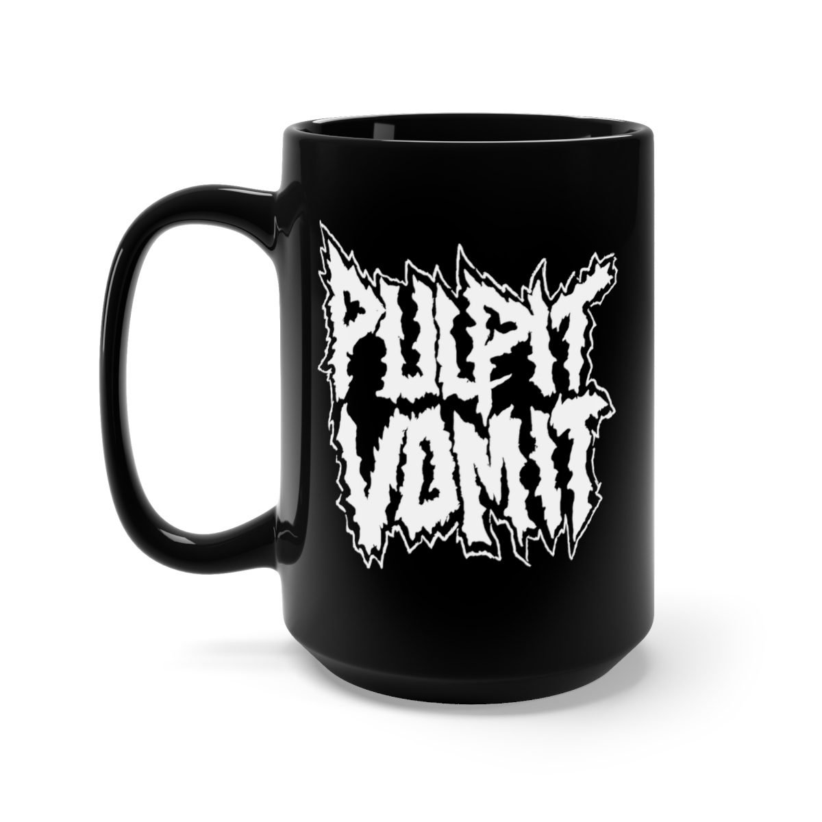 Pulpit Vomit Logo (The Charon Collective) 15oz Black Mug