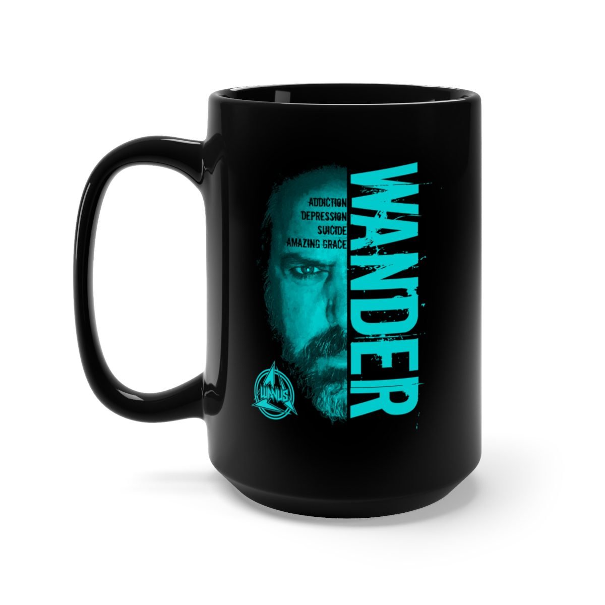 Wanus – Wander Blue 15oz Black Mug