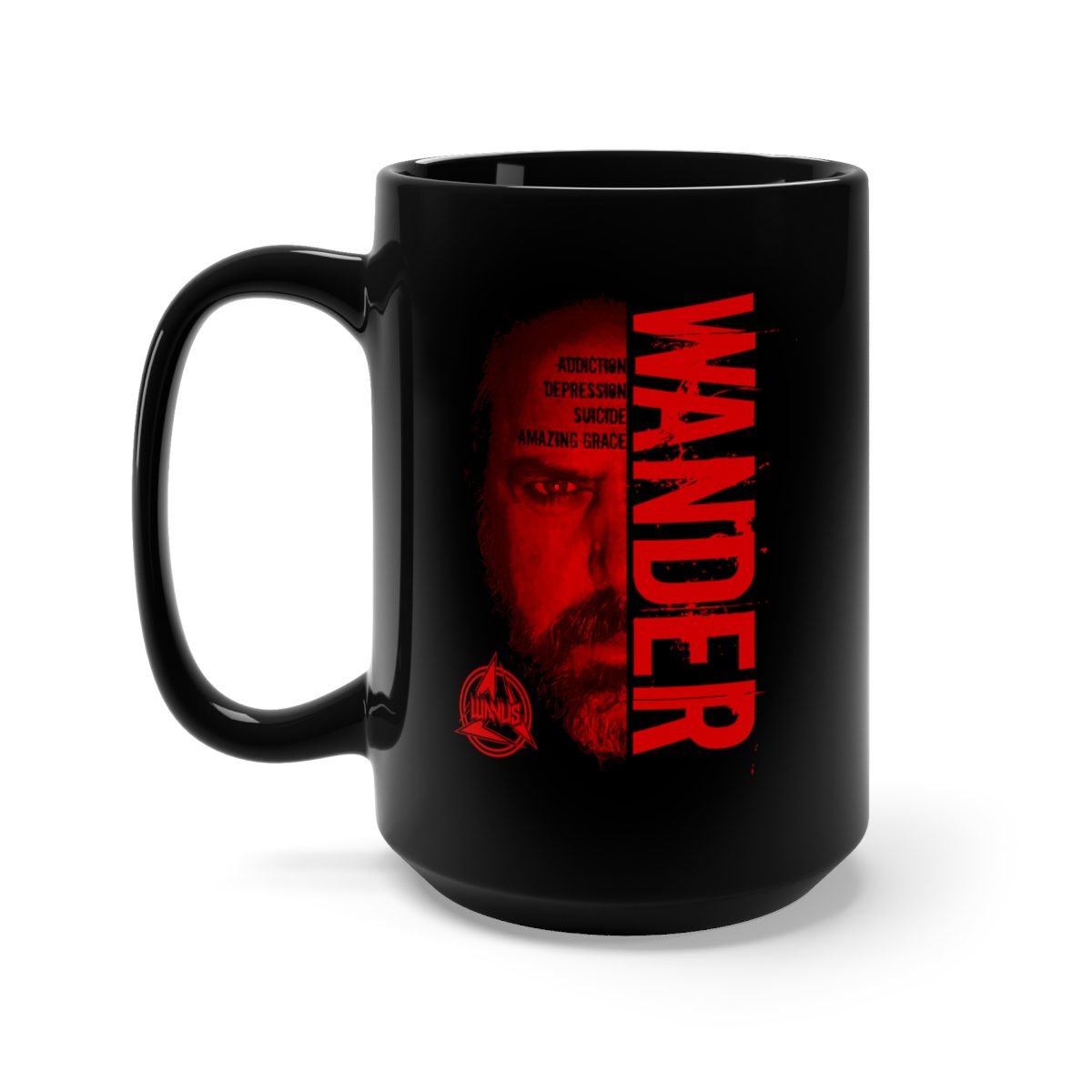 Wanus – Wander Red 15oz Black Mug