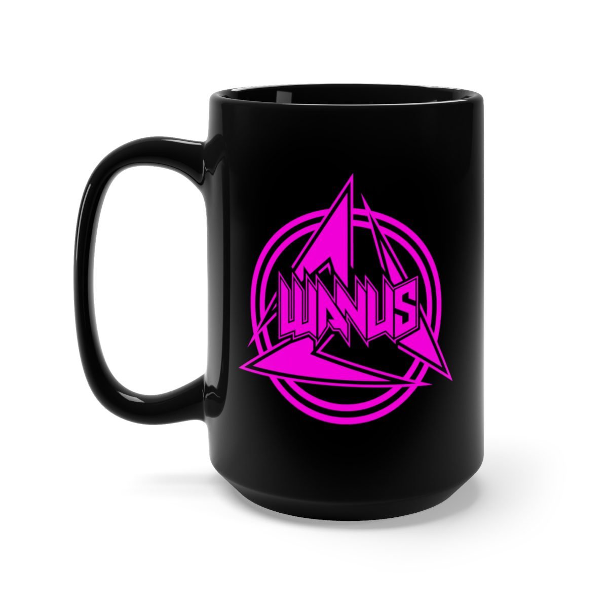 Wanus – Pink Logo 15oz Black Mug
