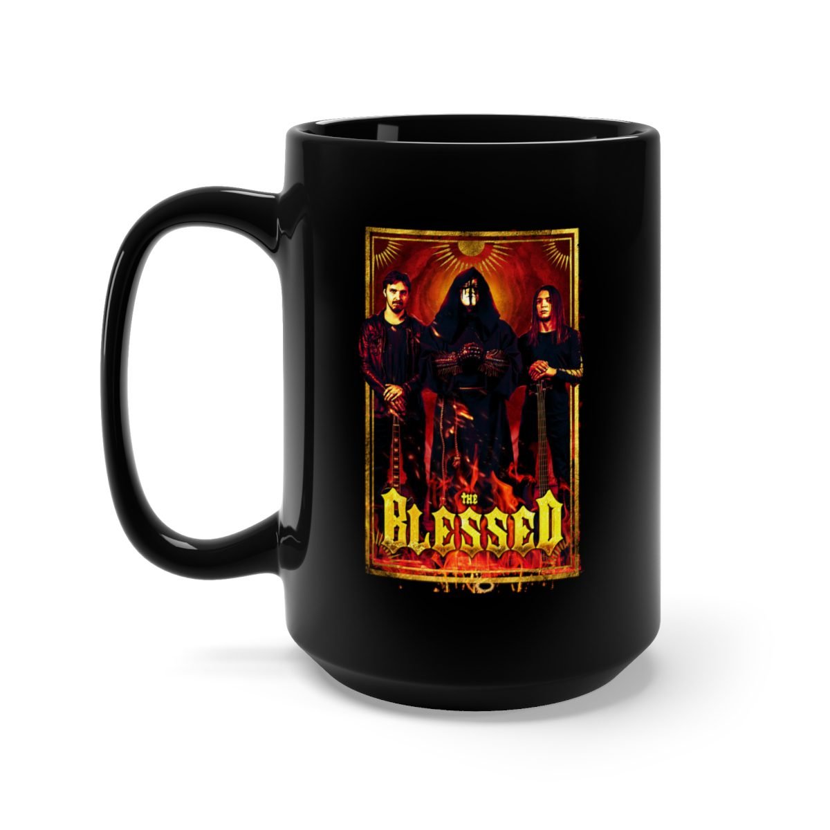 The Blessed Band Photo 15oz Black Mug