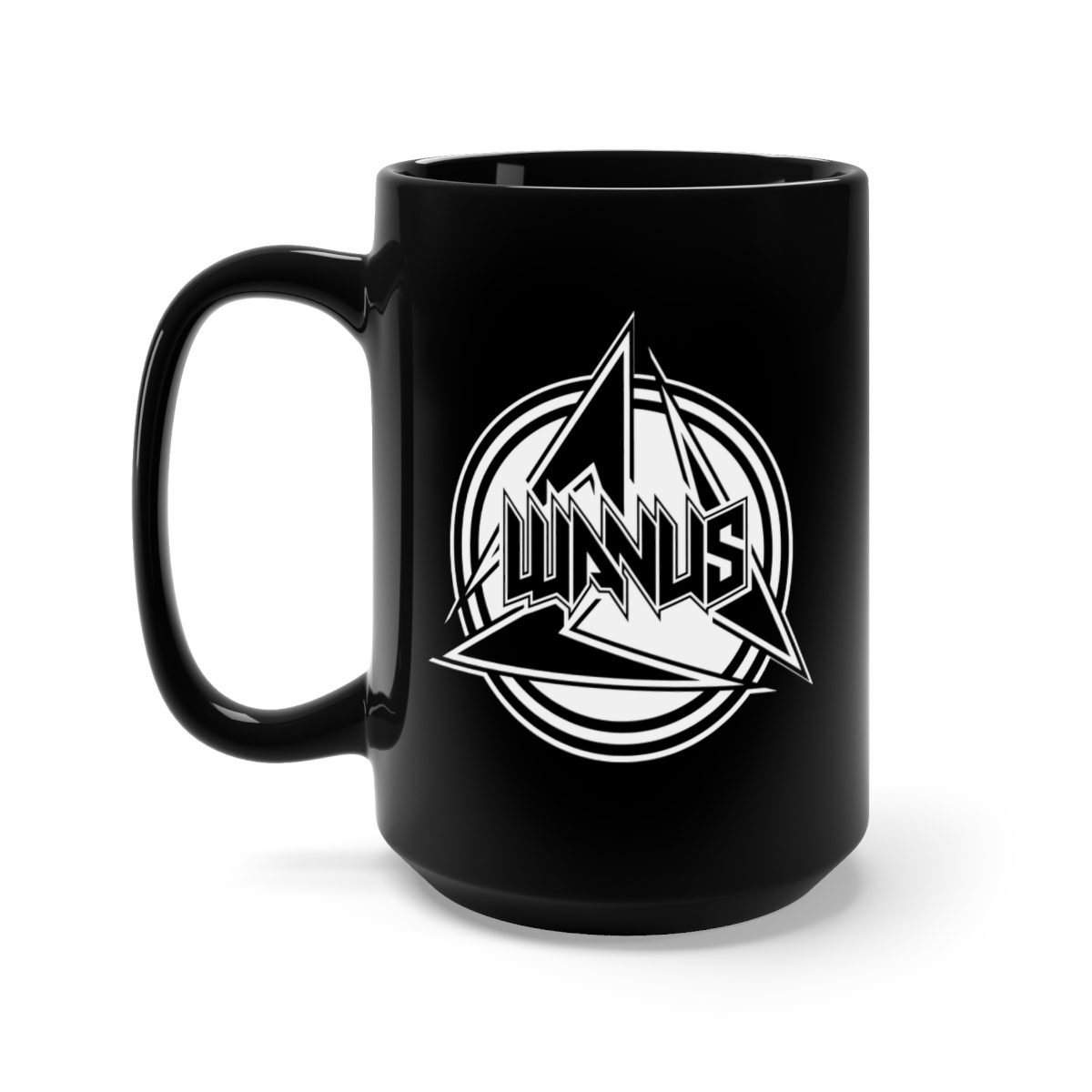 Wanus – Black Logo 15oz Black Mug
