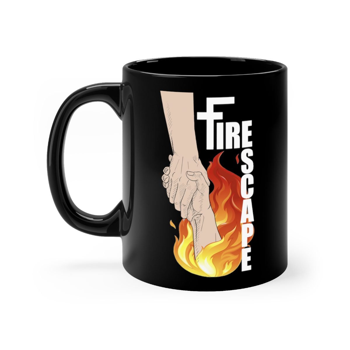 Fire Escape Logo 11oz Black mug
