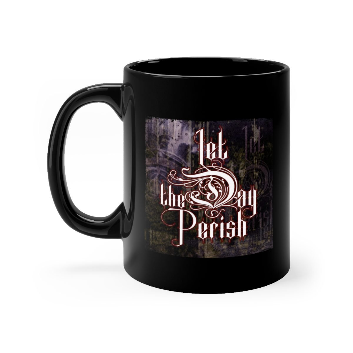 Let The Day Perish Purple-Gold 11oz Black mug