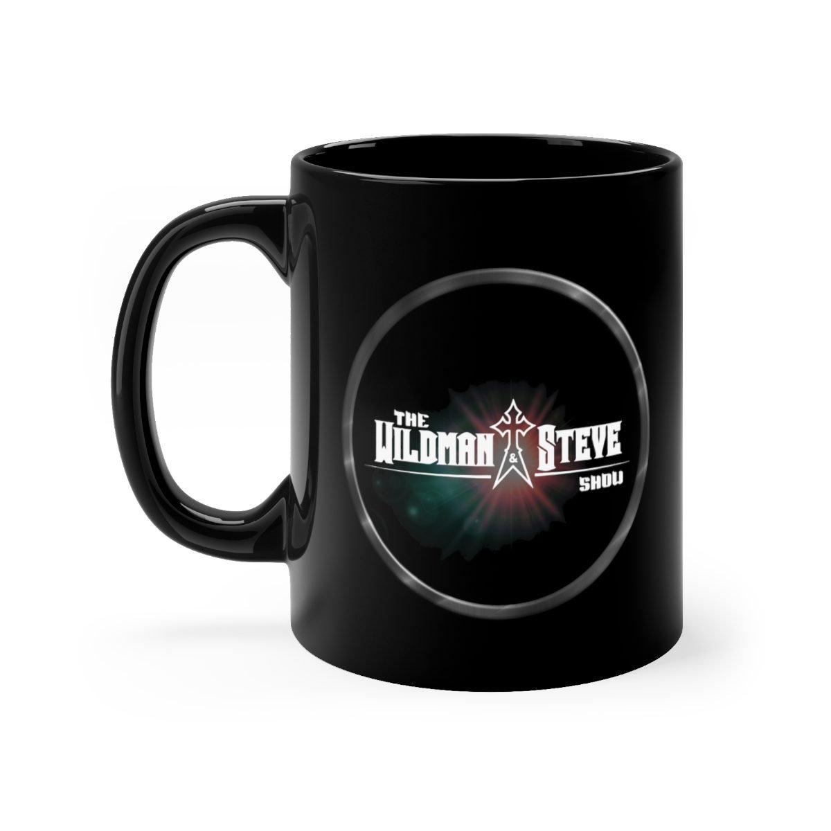 The Wildman and Steve Show – Red Glare 11oz Black mug