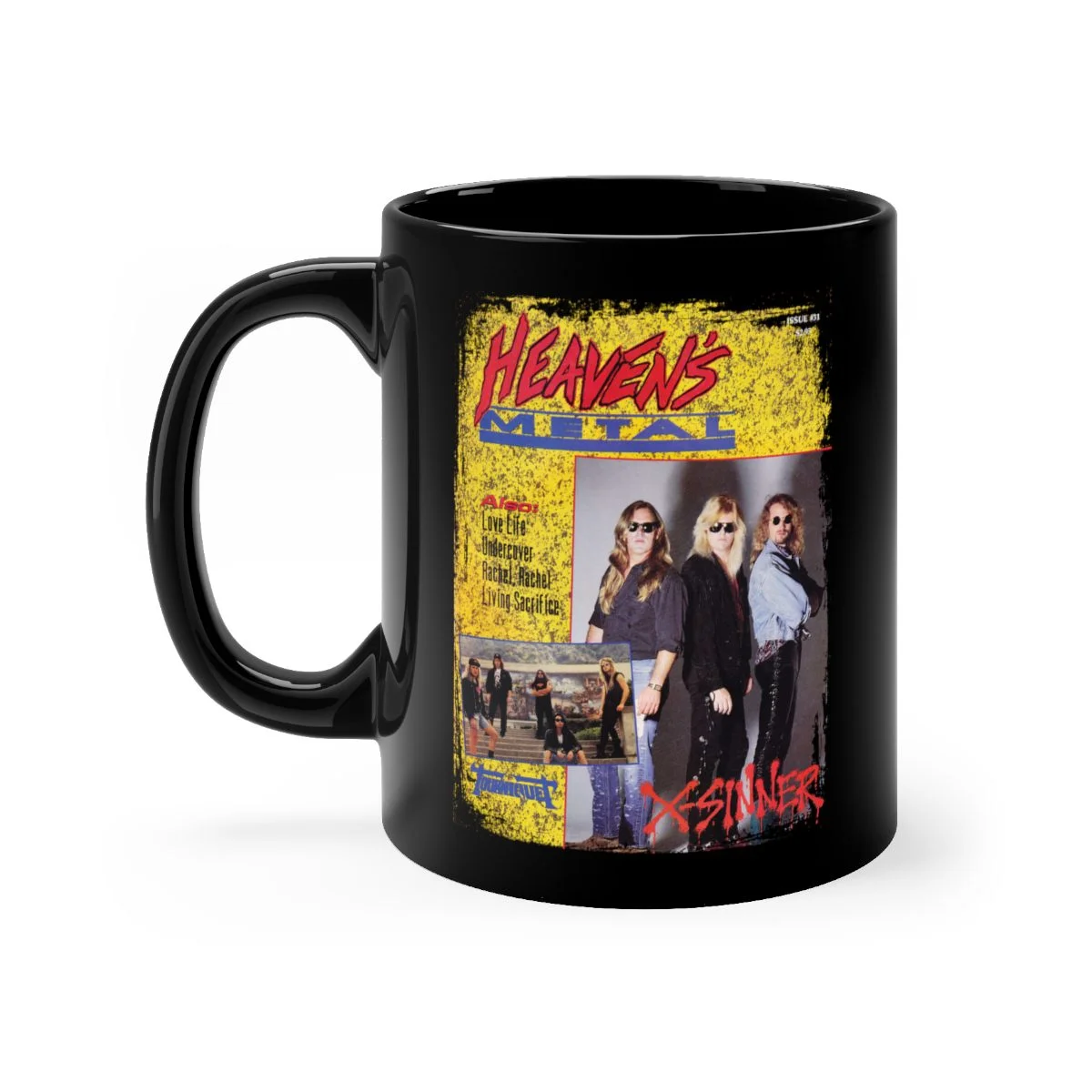 Heaven's Metal Magazine Issue 31 X-Sinner Tourniquet Black mug 11oz