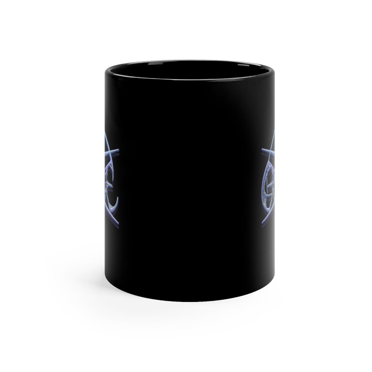 Of Ice Blue Logo 11oz Black mug