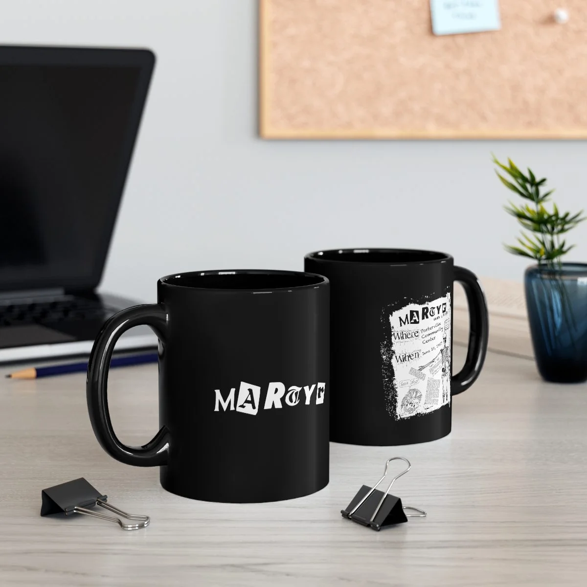 Martyr 1987 Flyer 11oz Black mug - Image 5
